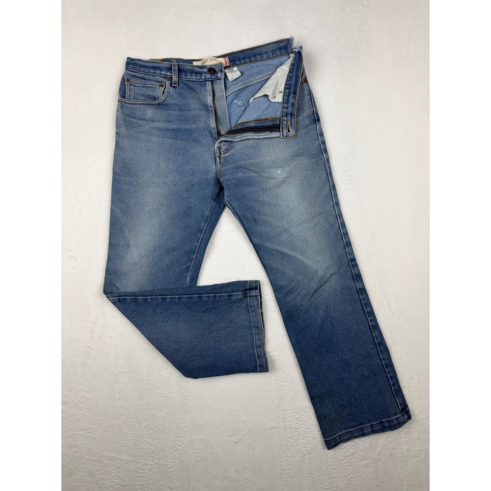 Levis 517 Men's 36x32 Y2K Bootcut Grunge Distressed Thigh Fade BootCut Denim